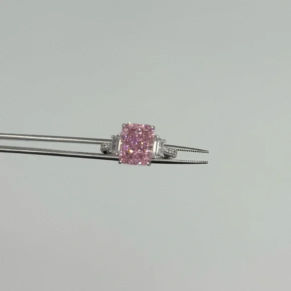 2ct Radiant Pink Sapphire Ring - Picture 8 of 8